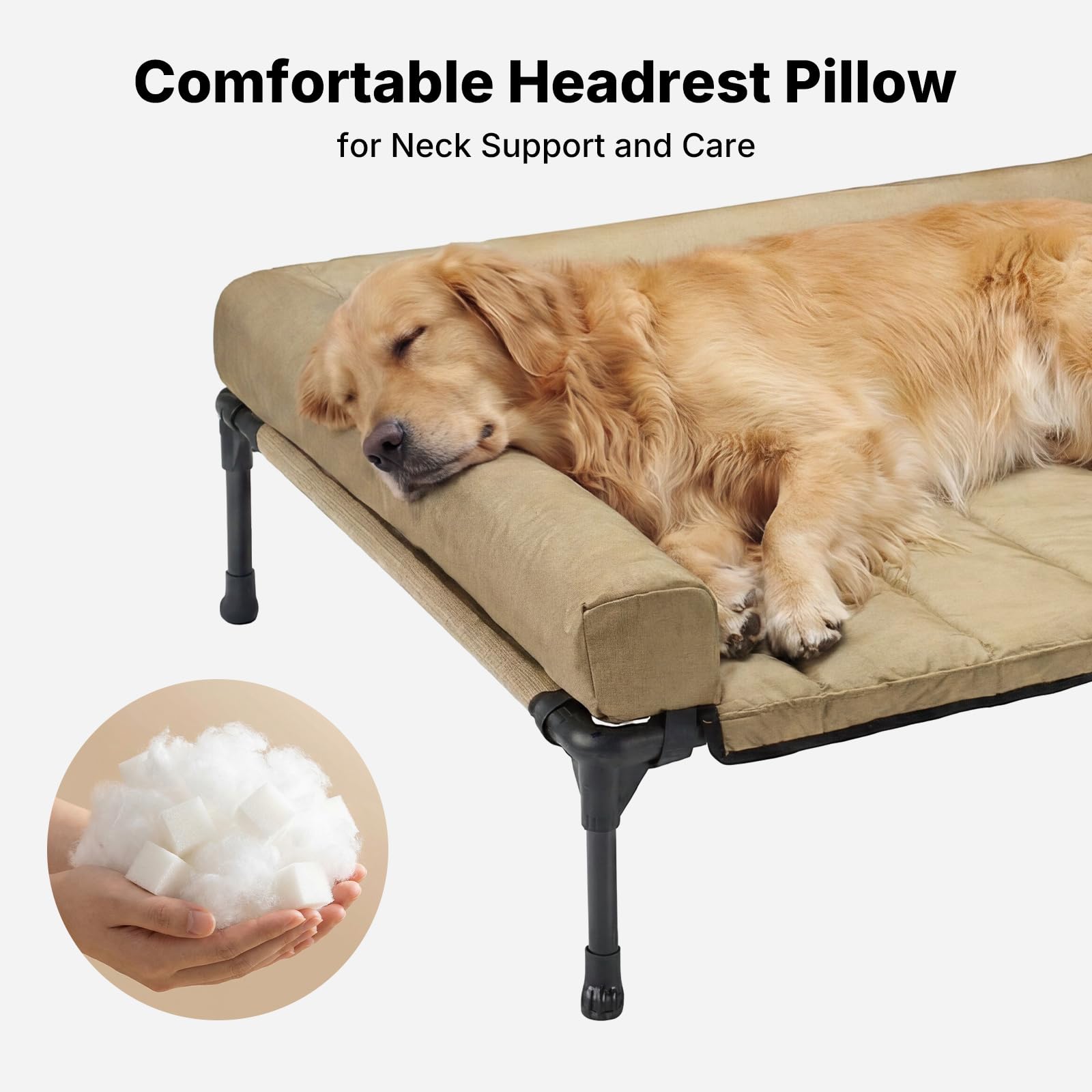 Amazon | Veehoo犬 ベッドペットベッド大型犬 ベッド高架犬用ベッド
